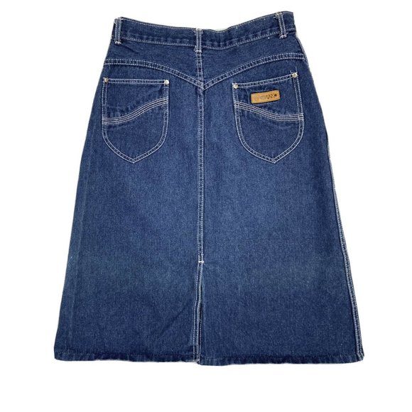 Vintage 80s Jean Skirt High Waisted Size 9 - Picture 1 of 8